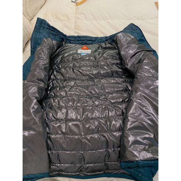 Columbia Men’s Jacket XXL Blue Omni-Heat Puffer Insulated Lightweight Nylon - Picture 8 of 13